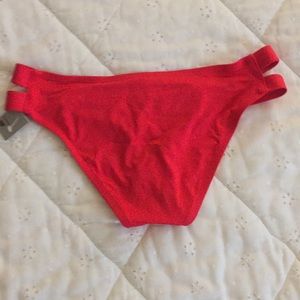 bright red bikini bottoms